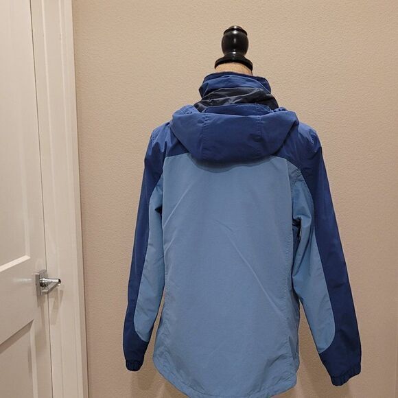Lands End Women's Two Tone Hooded Rain Jacket Size S (6-8) - Picture 5 of 12